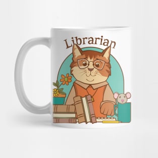 Busy Librarian Cat and Mouse Mug